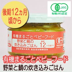 有機まるごとベビーフード 野菜と鯛の炊き込みごはん 100ｇ 後期12か月頃から