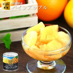 にっぽんの果実 沖縄県産 パインアップル 195g(2号缶) フルーツ 国産 白ざら糖