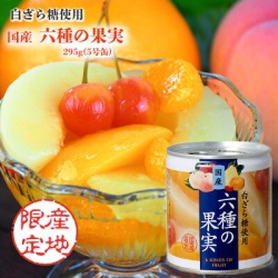 国産 白ざら糖使用 六種の果実 295g(5号缶)