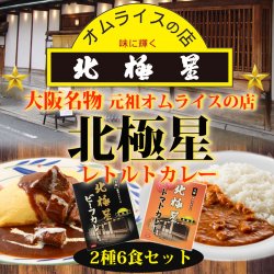 元祖オムライスの店 北極星 レトルトカレー2種6食セット