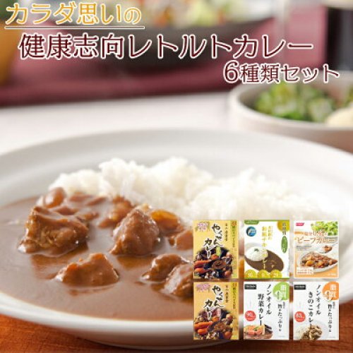 健康志向 レトルトカレー 6種6食 詰め合わせセット